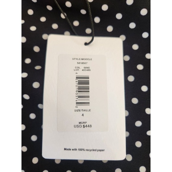 NWT AMUR Dalilah Tier Mini Dress Size 4 Black Pop Dot FC401 - Picture 7 of 11